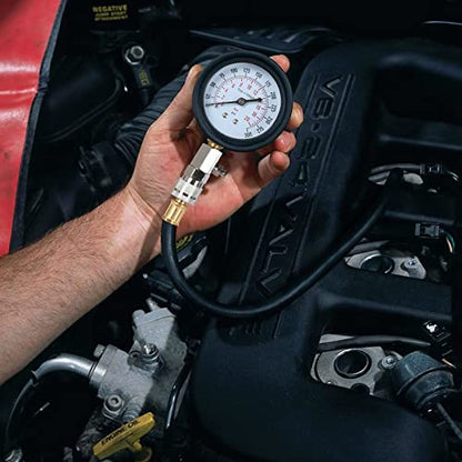 Compression Tester,Test Gauge, Motorcycle, car, Outboard Engine, Chainsaw, Snowmobile, car, Gasoline, Gas Engine - color: RED