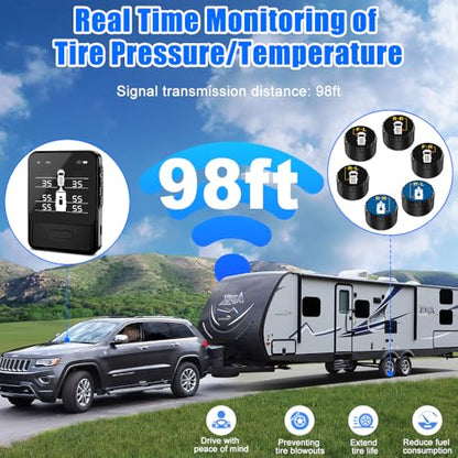 RV Tire Pressure Monitoring System TPMS with 6 Sensors - size: 6 Sensors