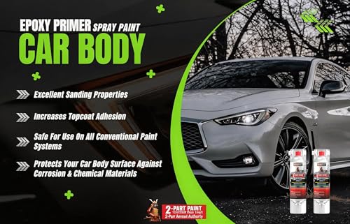 SAMURAI 2-Part Spray Paint Epoxy Primer for Car Surfacer (Metal Primer Red Oxide, Pack of 1 Can) - color: Metal Primer Red Oxide, size: 11.3 Ounce (Pack of 1)