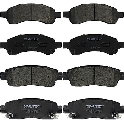 SIPAUTEC- FRONT & REAR Carbon Fiber Ceramic Brake Pads Replacement For Chevy Traverse GMC Acadia Enclave Outlook SPD1169 SPD883 - style: D1169-D883