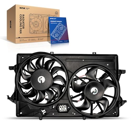 KAX Engine Radiator Cooling Fan, fit for 2000-2002 Focus DOHC - size: 2000-2004 Focus(Dual Fan Assembly)