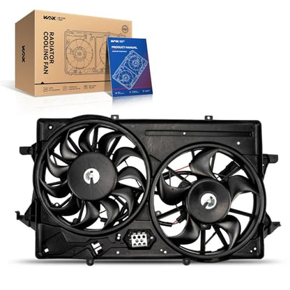 KAX Engine Radiator Cooling Fan, fit for 2000-2002 Focus DOHC - size: 2000-2004 Focus(Dual Fan Assembly)