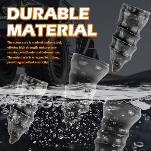 60PCS 2-Size Tire Plug Kit with Tire Sealant Glue & Screwdriver - color: 2 Size/60PCS+Glue