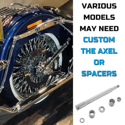 FatFlex 18"×4.25" Wide Rear Wheel Fat Spokes for Harley - style: 18"x4.25", Chrome+Chrome+Chrome(NON-ABS)
