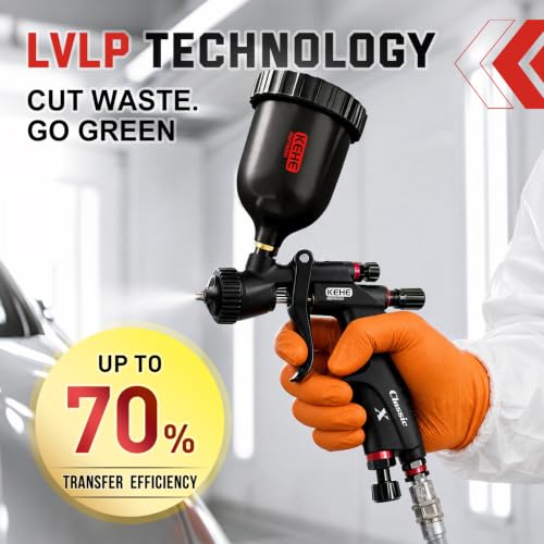 Classic X LVLP Spray Gun, Ultra-Precision Paint Gun for Automotive,Furniture and DIY Projects,Air Paint Sprayer Starter Kit - size: Starter Kit