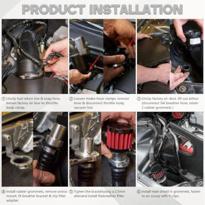 Cold Air Intake System Compatible with 2010-2016 Audi B8/B8.5 Q5 S4 S5 SQ5 3.0T V6 Increases Horsepower & Torque - size: 10-16 Audi S4/S5/Q5 B8 B8.5 3.0T