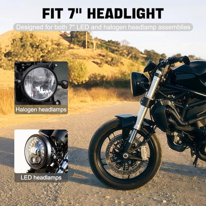 7" Motorcycle Headlight Housing, Headlamp Bucket Shell - size: 7‘’