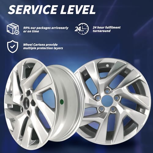 New Single 17" 17x7 Inch 17 Inch Alloy Aluminum Wheel Rim Fits for Honda CR-V 2014 2015 2016, OEM Design Replacement Rim Direct Fit, 64069, Silver