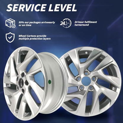 New Single 17" 17x7 Inch 17 Inch Alloy Aluminum Wheel Rim Fits for Honda CR-V 2014 2015 2016, OEM Design Replacement Rim Direct Fit, 64069, Silver
