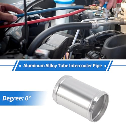 2.5" OD 0° 6063 Aluminum Alloy Tube Intercooler Pipe Polishing Air Intake Connection Hose Bilateral with Hump 4" Length 0.07" Thickness - size: 2.5"OD 4"Length