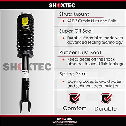 Shoxtec Rear Pair Complete Struts Assembly Replacement for 2013-2017 Honda Accord Coil Spring Shock Absorber Repl. part no 172984