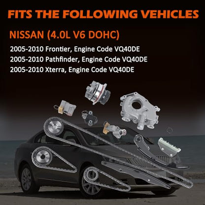 Timing Chain Kit 4.0L Fit for 05-10 Frontier Xterra Pathfinder VQ40DE - color: For 2005-2010 Frontier Pathfinder Xterra