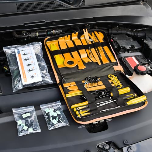 GOOACC 200Pcs Trim Removal Tool Auto Push Pin Bumper Retainer Clip Set - color: 200Pcs Clips Removal Kit Yellow