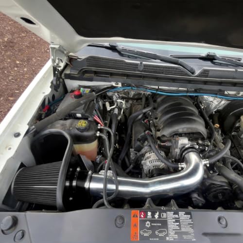KAX 3.5" Cold Air Intake Kit for 2014-2018 GMC Sierra 1500 5.3/6.2L - color: Black, size: 2014-2018 Chevrolet Silverado 1500 5.3/6.2L