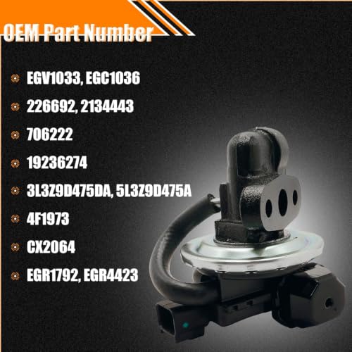 EGV1033 EGR Valve for 2005-2007 Ford E-150 2005-2007 E-250 2004-2006 F-150 - size: EGR Valve EGV1033