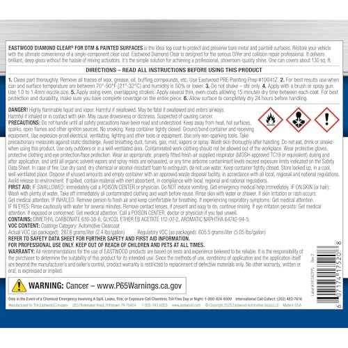 Eastwood Diamond Clear Gloss DTM Direct to Metal and Painted Surfaces Paint Gallon - style: Gloss Clear Gallon