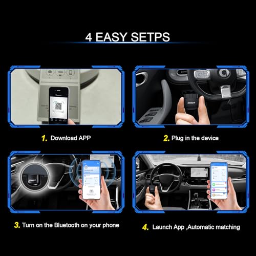 OBD2 Scanner Bluetooth for iPhone/Android-Auto Diagnostic Tool