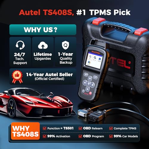Autel MaxiTPMS TS408S, 2026 TPMS Relearn Tool Update of TS401 TS408 Scanner