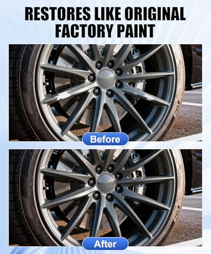 Amiss Full Matte Gray Rim Repair Kit, Wheel Paint and Rim Paint Touch Up Pen for Curb Rash, Universal Alloy Wheel Scratch Repair for Scratches and Scuffs, Car Accessories (Full Matte Gray) - color: Full Matte Gray