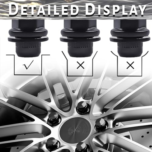 M14x1.5 Lug Nuts 20 Pcs Black Wheel Lug Nut 7/8" (22mm) Hex 1.85 Inch - color: Black, size: M14×1.5, style: 20pcs 1.85IN