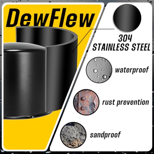 4Pcs 4.9" Stainless Trailer Wheel Center Caps, Matte Black - color: Matte Black, size: 4.9'' Hub 4.8" H