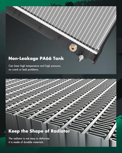 SCITOO 1755 Engine Coolant Radiator for Toyota for Tacoma 1995-2004 3.4L - size: 1755