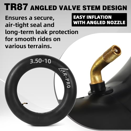 AR-PRO (2-Pack) 3.50-10 Inner Tube with TR87 Angled Valve Stem - size: 3.50-10", TR-87 Valve