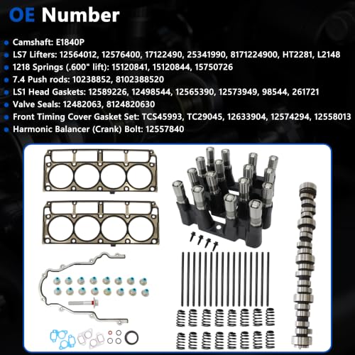 AUCERAMIC E1840P 4.8L 5.3L 5.7L 6.0L Stage 2 Camshaft Kit for Chevrolet GMC