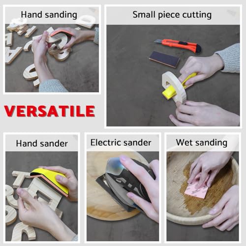 S&F STEAD & FAST Reusable Sanding Sponge Assortment, 24 Pcs, 180-3000 Grit
