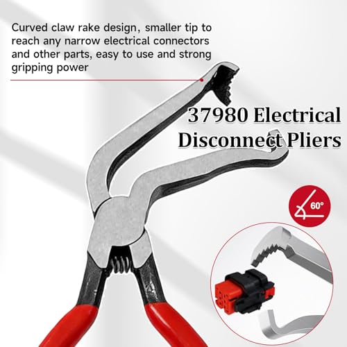 4Pcs Electrical Disconnect Pliers for Cars, Automotive Electrical Connector Separator Tools, Hose Clamp Pliers Terminal Removal Tool, Fuel Line Disconnect Tool - style: Red 4PCS