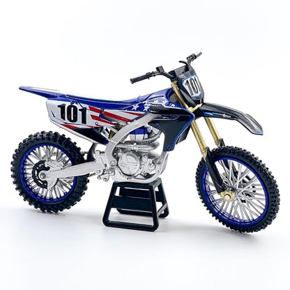 OEVTVR Dirt Bike Motorcycle Model – 1:12 Scale Diecast No. 101 Motocross Motorbike with Realistic Details, Alloy Body, Display Gift for Enthusiasts