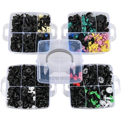GOOACC 1295Pcs Car Retainer Clips and Auto Fasteners Assortment - color: 1180Pcs Clips + 115 Remover