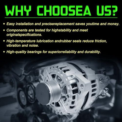 Alternator 150A fit 13-16 Hyundai Santa Fe Sport 14 Sonata 2.0L 2.4L - size: 2013-2016 Santa Fe