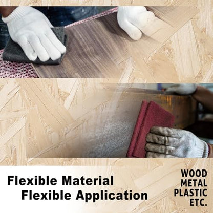12-Pack 6"x9" Non-Woven Scuff Pads - Purple P600 Aluminum Oxide Abrasive for Scouring, Sanding, Paint Primer Prep - Automotive, Auto Body, Woodworking, Surface Preparation (Purple) - color: Purple