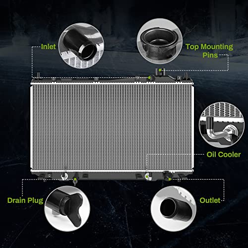 AUTOSAVER88 Radiator Compatible with 2001-2005 Civic 1.7L L4, CU2354 - style: 2001-2005 Honda Civic 1.7L