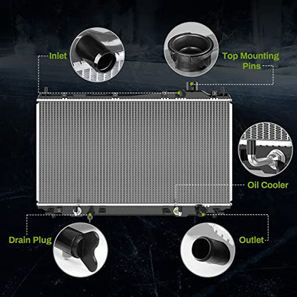 AUTOSAVER88 Radiator Compatible with 2001-2005 Civic 1.7L L4, CU2354 - style: 2001-2005 Honda Civic 1.7L