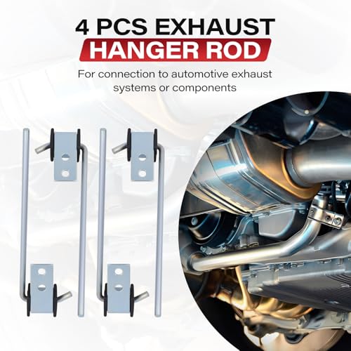 4 Pcs Heavy Duty Exhaust Hanger Rod - 3/8" Rod 10" Long