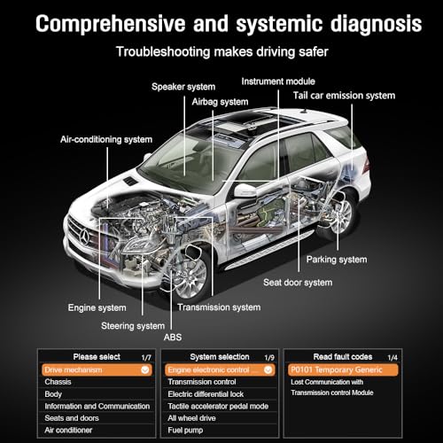 for Chevrolet Chevry Vehicle Obd2 Scanner Full System Check Engine Code Reader Scan Tools ABS SRS Transmission Chasis ESP TPMS System Car Diagnostic Tool
