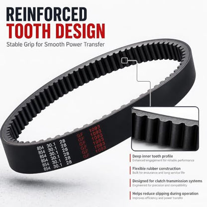 25300-003-0000 Drive Belt Transmission Belt for Hisun HS400 Tactic Forge 400 Massimo MSU Bennche Bighorn Coleman Outfitter UTV ATV 400cc Drive Clutch 854 30.1 28