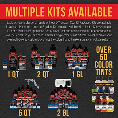 Custom Coat Safety Blue 1 Gallon Urethane Spray-On Truck Bed Liner Kit