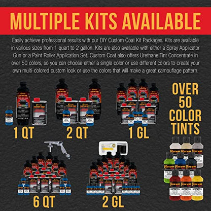 Custom Coat Safety Blue 1 Gallon Urethane Spray-On Truck Bed Liner Kit