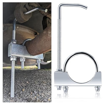 2.5 inch Exhaust Clamp with Hanger,Heavy Duty Exhaust Hanger with Clamp for 2-1/2" Exhaust Pipe,Universal Muffler Hanger Automotive Tools for Car Truck Exhaust Systems (2.5 inch) - color: 2.5 Inch