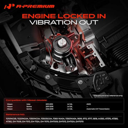 A-Premium Engine Motor and Transmission Mount Kit, with Torque Strut Mount