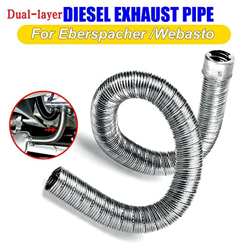 1Pack Inner Diameter 22mm/24mm Dual-layer Car Heater Exhaust Pipe Air Diesel Parking Heater Exhaust Hose Line For Webasto Eberspacher With Camps - size: Length:60cm, style: Inner Diameter: 24mm(0.94in)