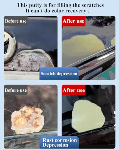 4 in 1 Car Body Putty Scratch Filler Painting Pen Assistant Soil for Deep Scratch Pit Easy Repair Automotive Scratch Filler Kit Durable Scratch Filler for Car Paint Pen (Accessories, Car Body Putty)