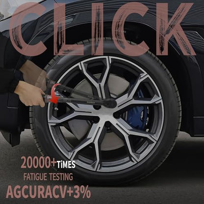 14Pcs 1/2-Inch Drive Click Torque Wrench Set 10-170 ft.lb/13.6-230.5 Nm, Dual-Direction Adjustable 72-Tooth Torque Wrench for Moto and Car Maintenance - size: 1/2" Torque Wrench Set(10-170 ft.lb/13.6-230.5 Nm)