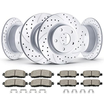 Acinoparts Front (11.65") and Rear (11.46") Brake Kit for 2013 2014-2018 - size: ABK00501