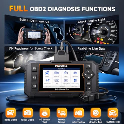 FOXWELL NT624 Elite OBD2 Scanner,All-System Scan Tool,8 Resets Code Reader