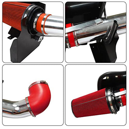 4" Cold Air Intake System Kit Compatible with 1999-2006 Chevy/GMC/Cadillac - color: Red