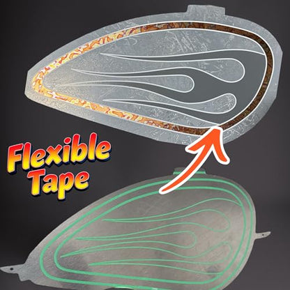 LiME LiNE Flexible Vinyl Fine Line Masking Tape for Automotive Custom Paint, No Residue Fineline Blue 1/4",1/8", 1/16" (1/4") - color: 1/4"